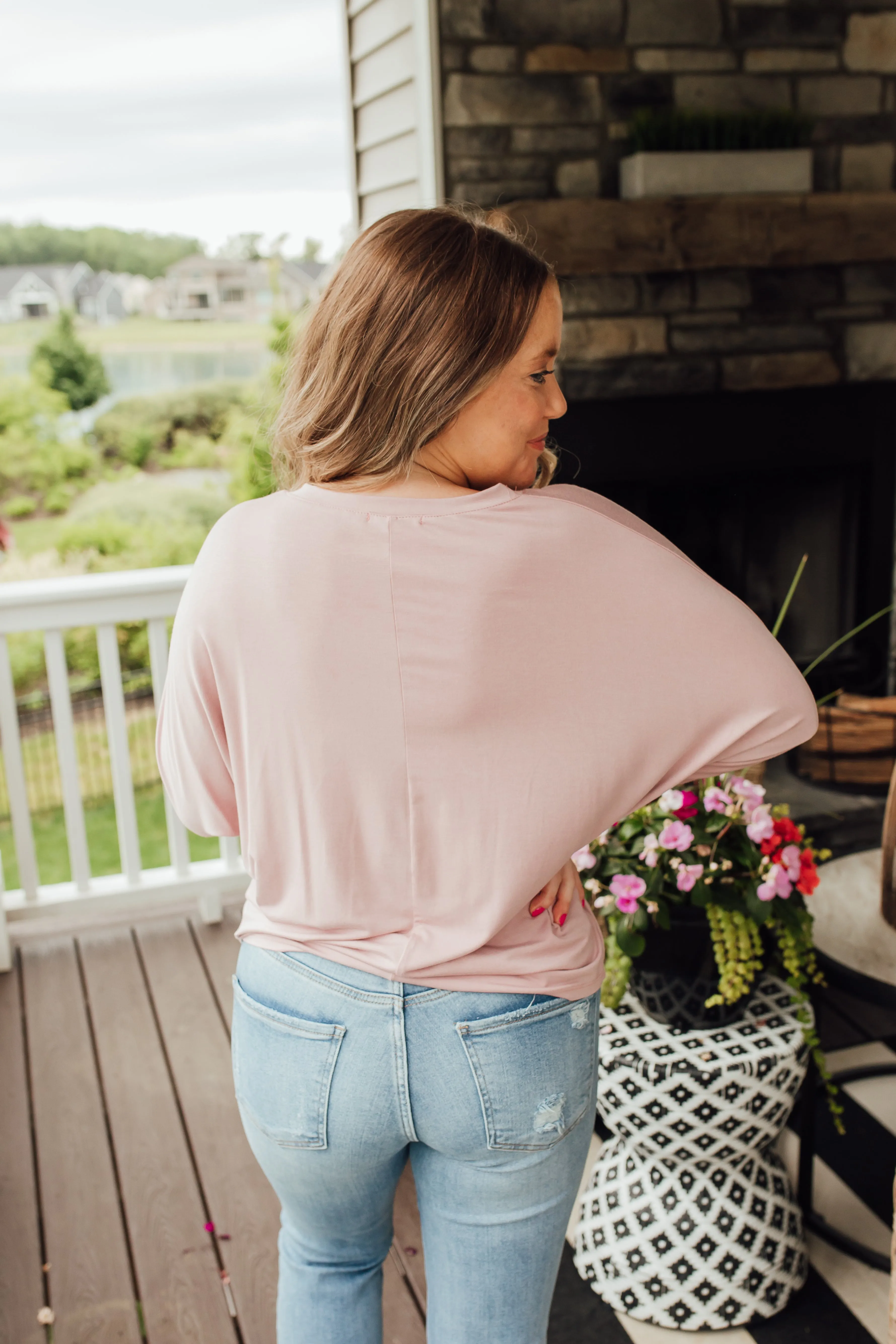 Charlie Dolman tee in blush