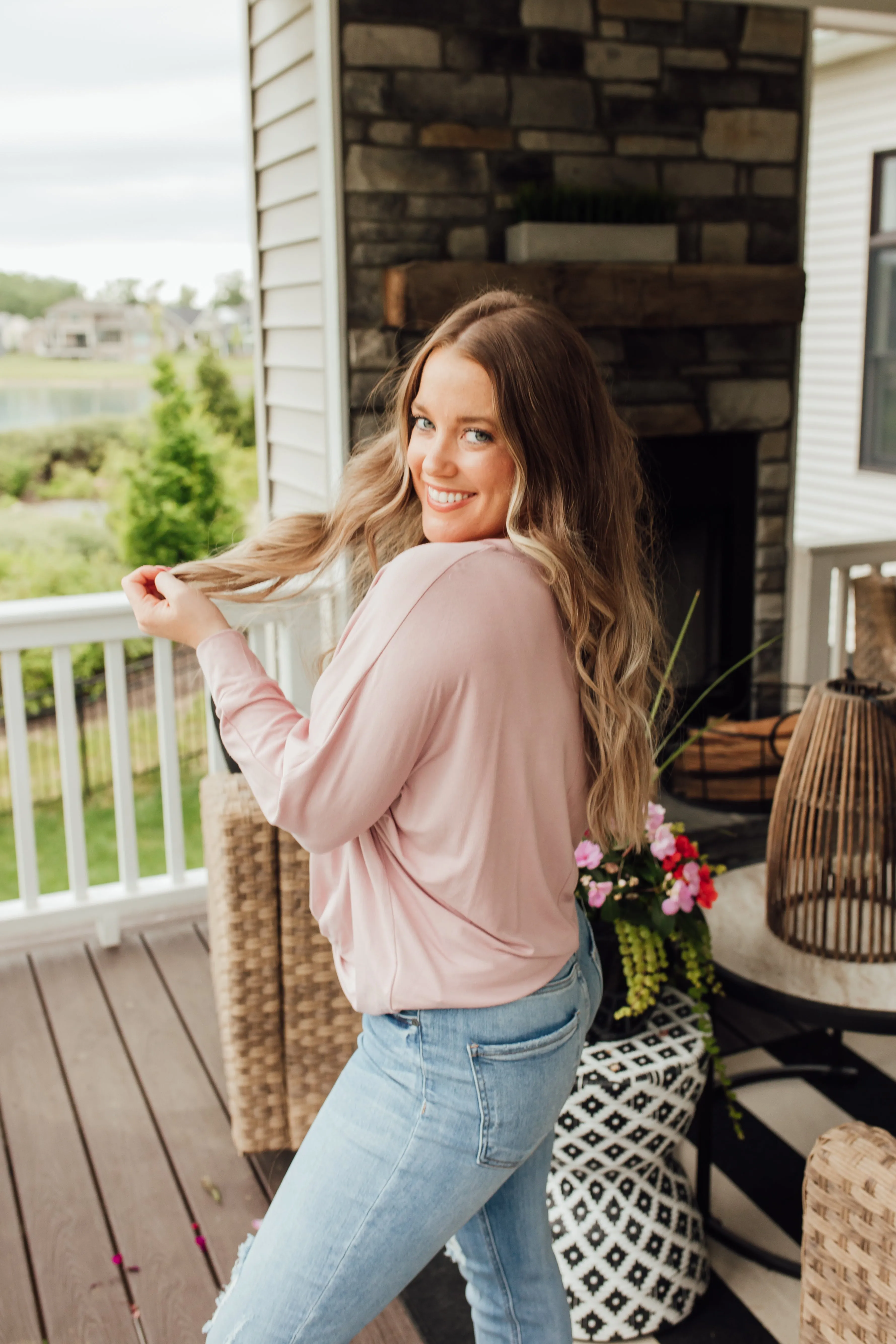 Charlie Dolman tee in blush