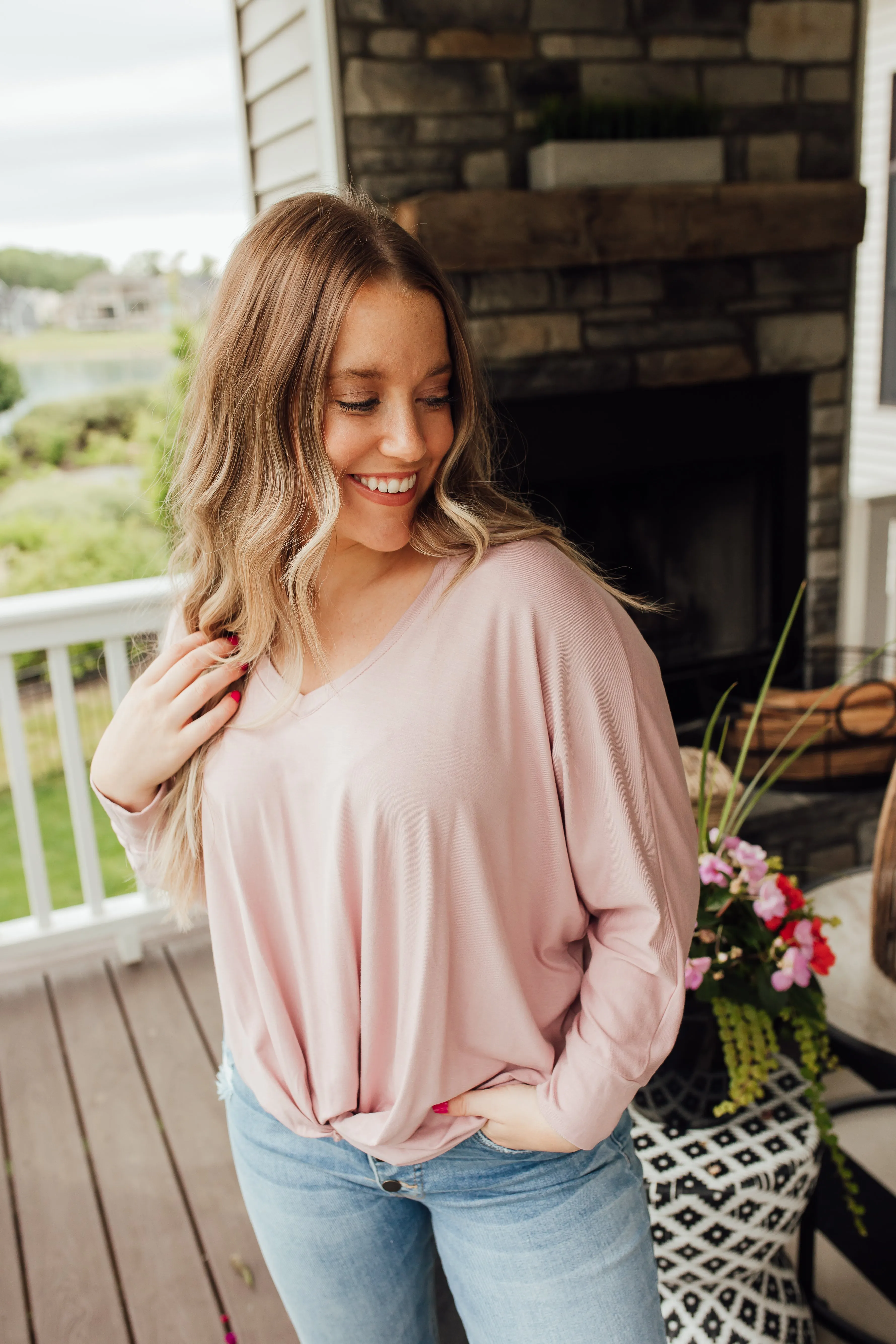 Charlie Dolman tee in blush