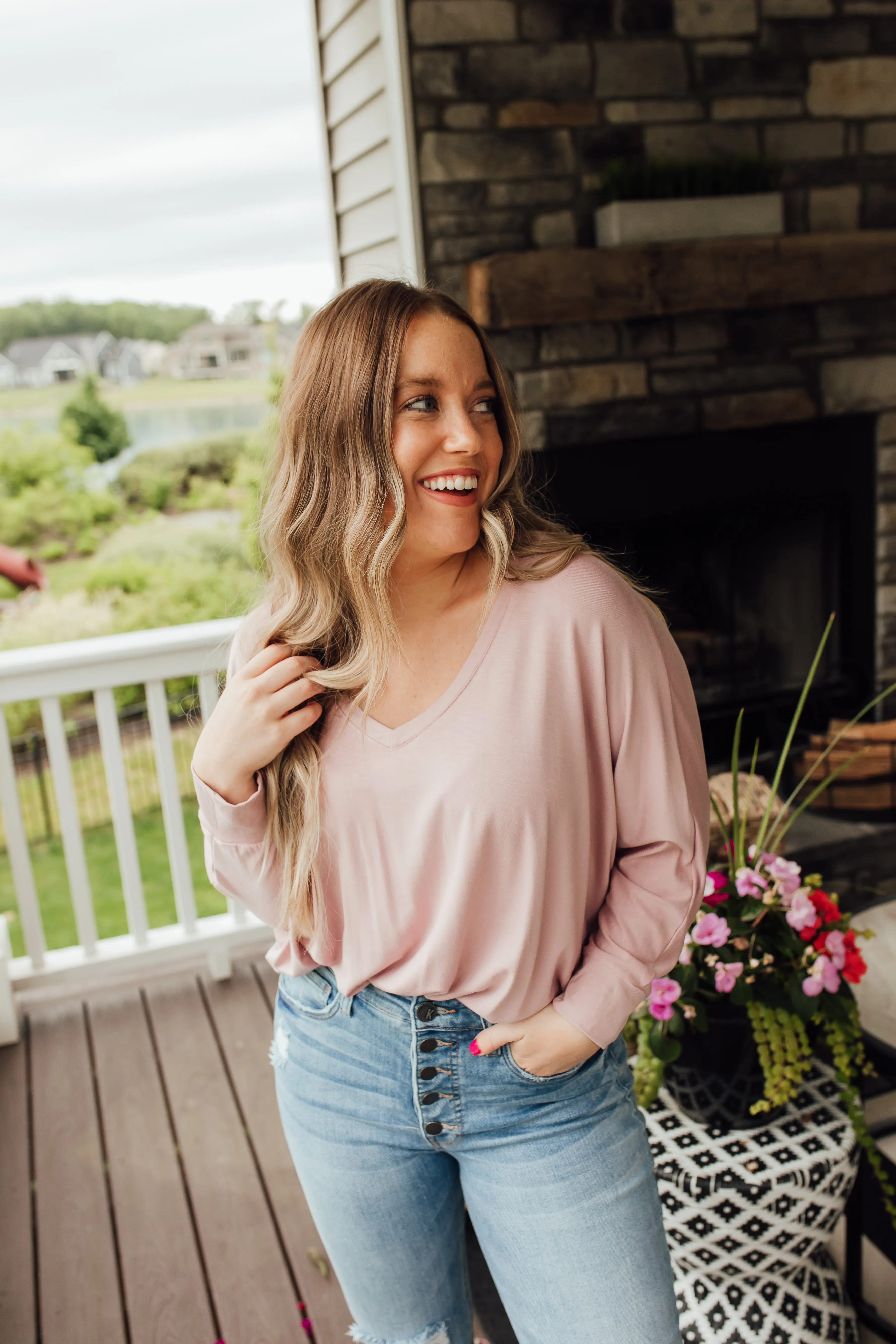 Charlie Dolman tee in blush