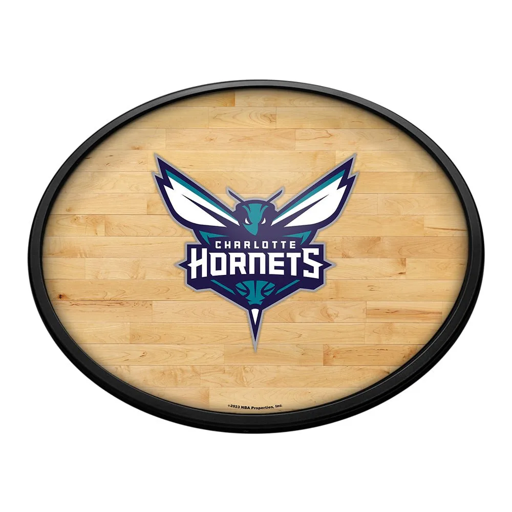 Charlotte Hornets: Hardwood - Oval Slimline Lighted Wall Sign