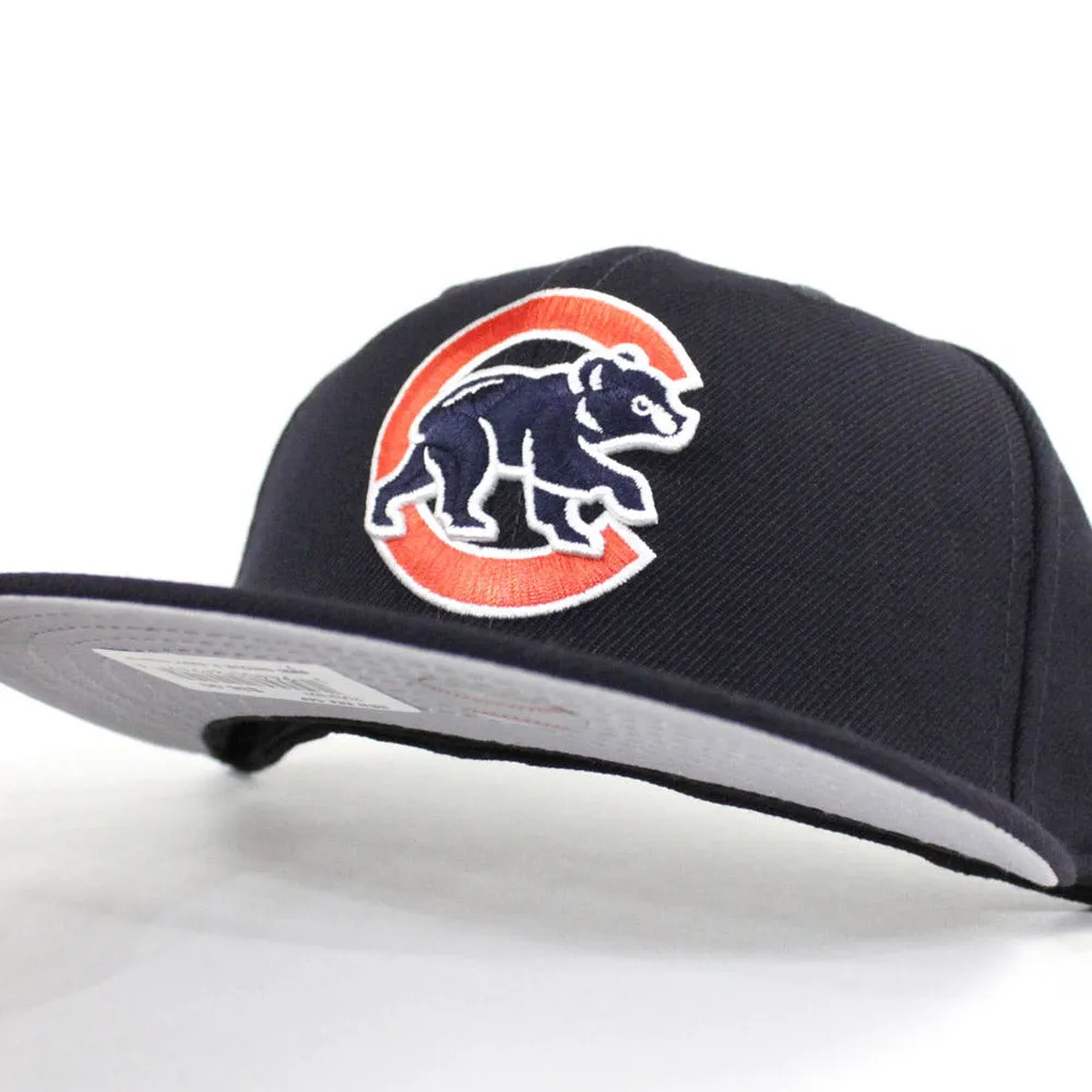 Chicago Cubs New Era 59Fifty Fitted Hat (Chicago Bears Color Navy Orange Gray Under Brim)