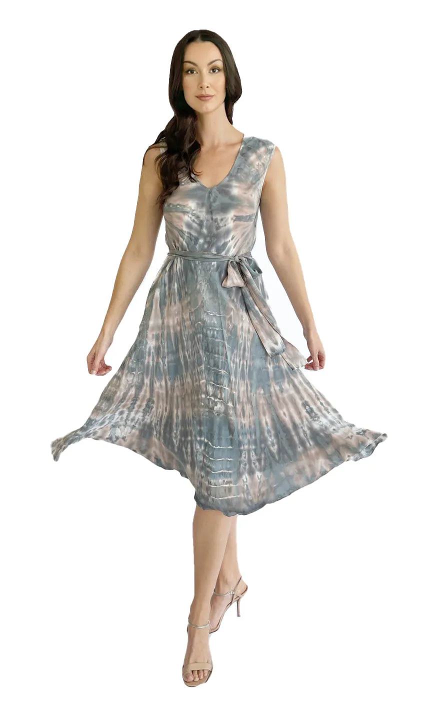 Chiffon V-Neck Capri Dress