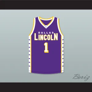 Chris Bosh 1 Lincoln High School Dallas Tigers Purple Basketball Jersey 1