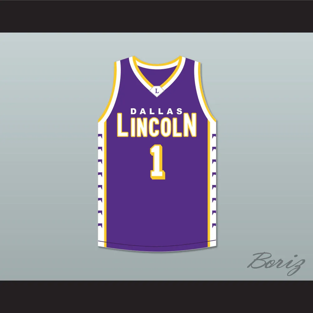 Chris Bosh 1 Lincoln High School Dallas Tigers Purple Basketball Jersey 1