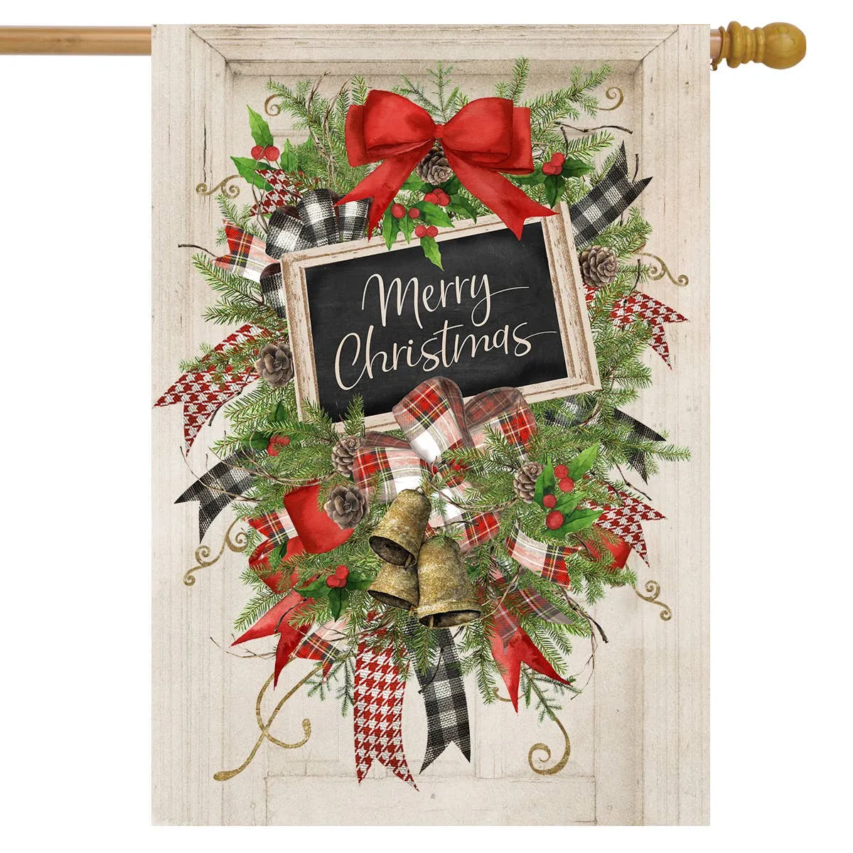 Christmas Swag House Flag 40" x 28"