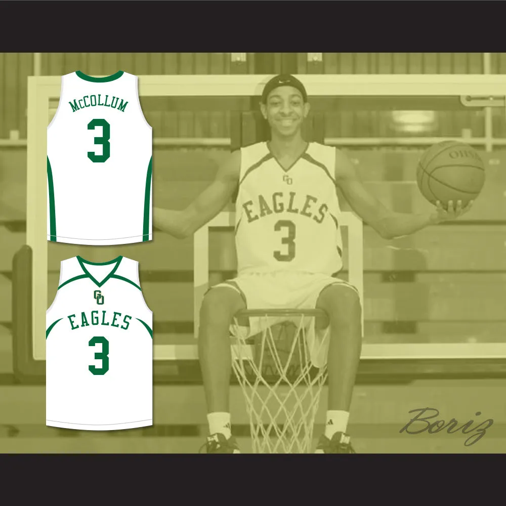 CJ McCollum 3 GlenOak High School White Basketball Jersey