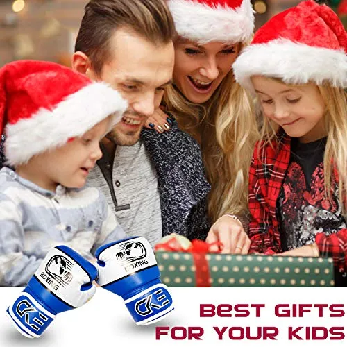CKE Kids Boxing Gloves for Kids Boys Girls Junior Youth Toddlers Age 5-12 Years Training Boxing Gloves for Punching Bag Kickboxing Muay Thai