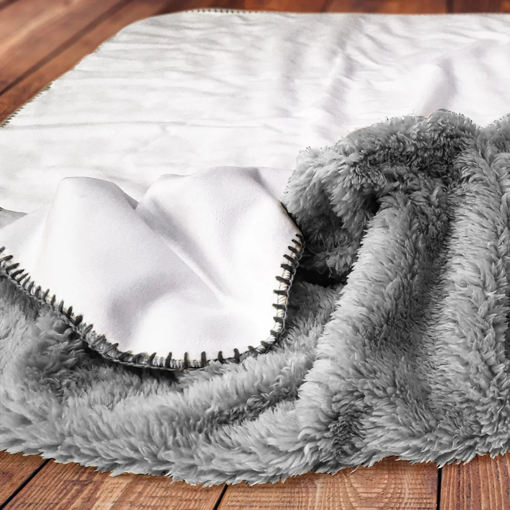 CLASSIC BIXBY BASKETBALL GRAY SHERPA BLANKET