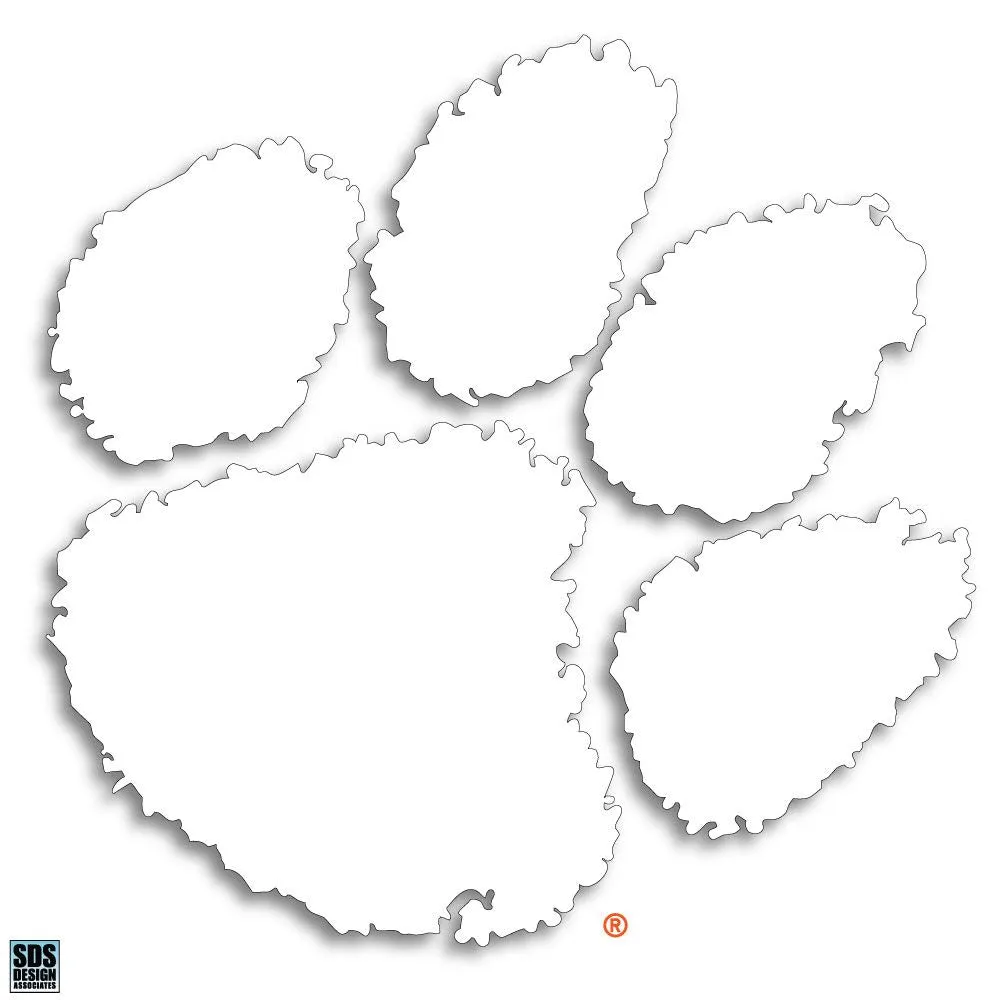 Clemson Mini 2 inch Paw Decal