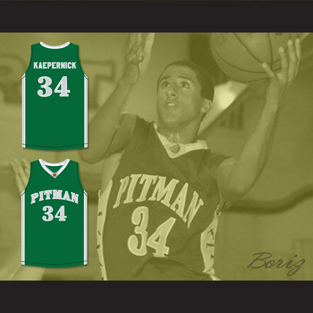 Colin Kaepernick 34 John H. Pitman High School Pride Green Basketball Jersey 2