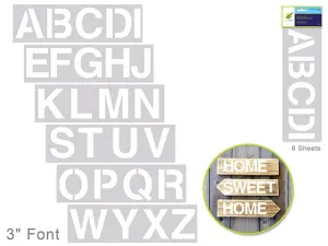 Color Factory: 3" Alpha/Numeric/Symbol Stencil 6-Sht Set