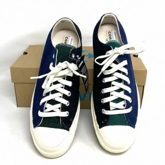 Converse Chuck 70 OX Low Top Blue Green Men’s Fleece 172268C Size Skate Sneakers