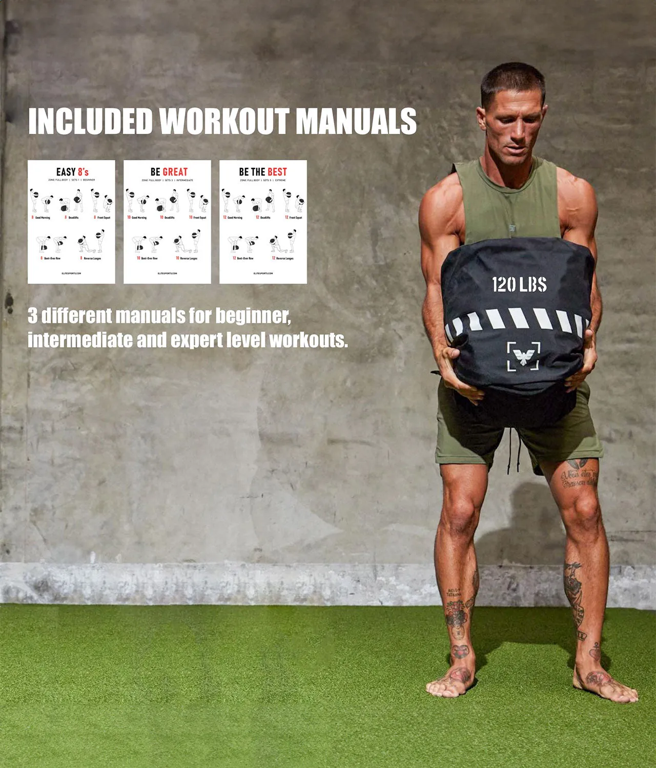 Core Black Round Sand Bag 70 lbs