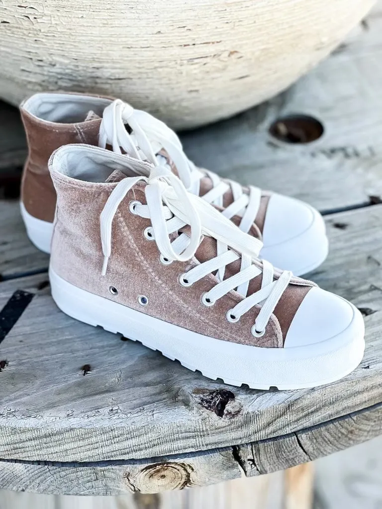 Corky’s Hunky Dory Tan Velvet Shoe