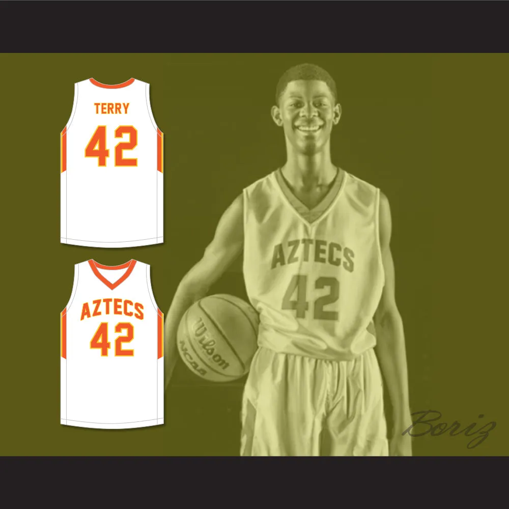 Dalen Terry 4 Corona del Sol High School Aztecs White Basketball Jersey 2