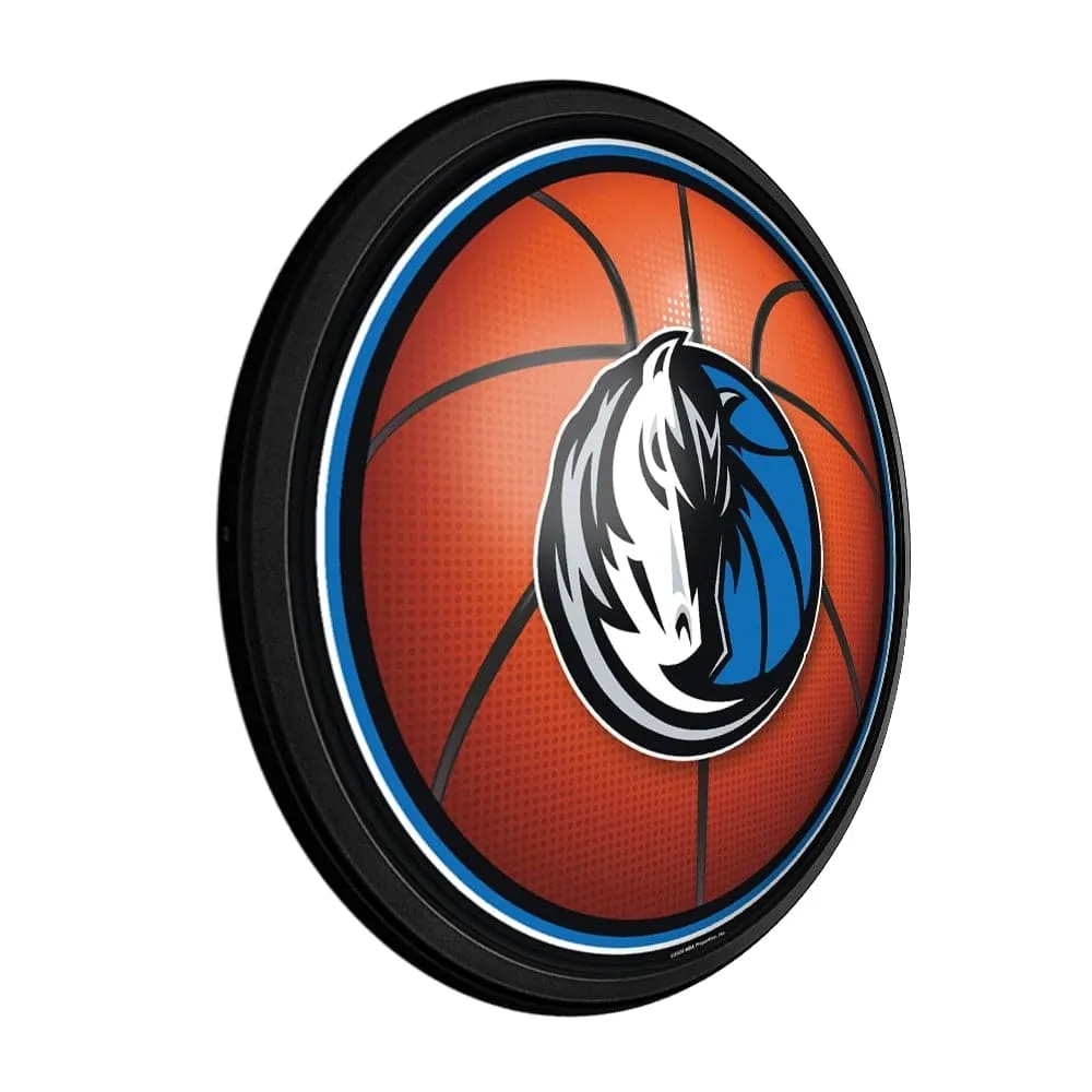 Dallas Mavericks: Basketball - Round Slimline Lighted Wall Sign