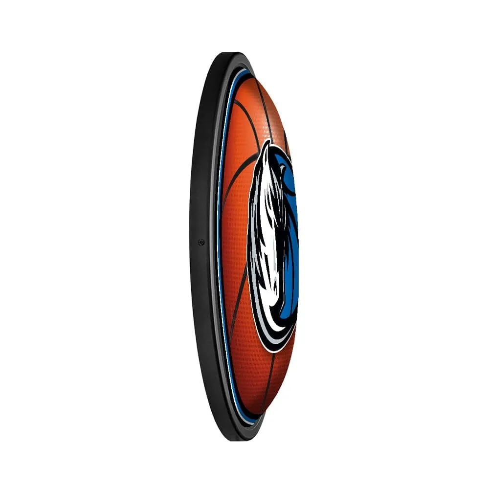 Dallas Mavericks: Basketball - Round Slimline Lighted Wall Sign