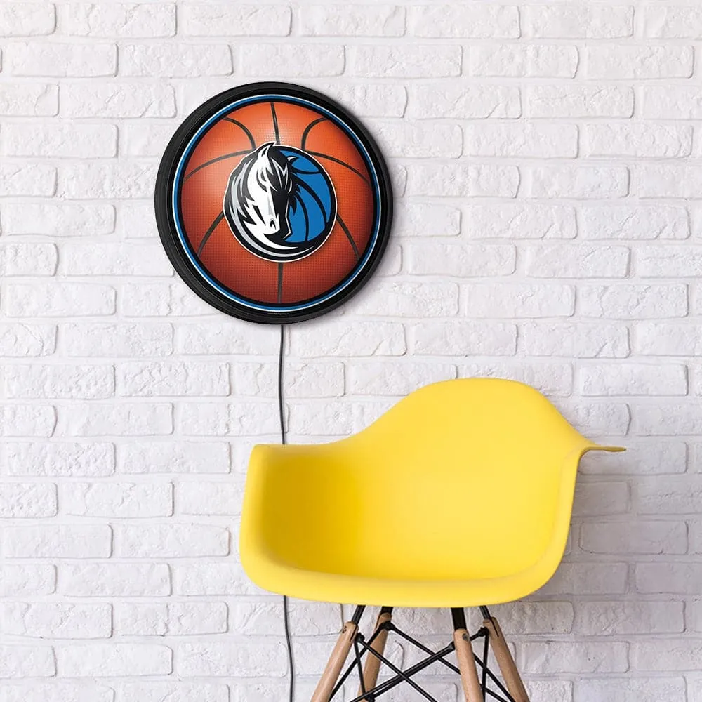 Dallas Mavericks: Basketball - Round Slimline Lighted Wall Sign