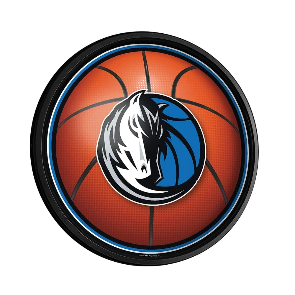 Dallas Mavericks: Basketball - Round Slimline Lighted Wall Sign