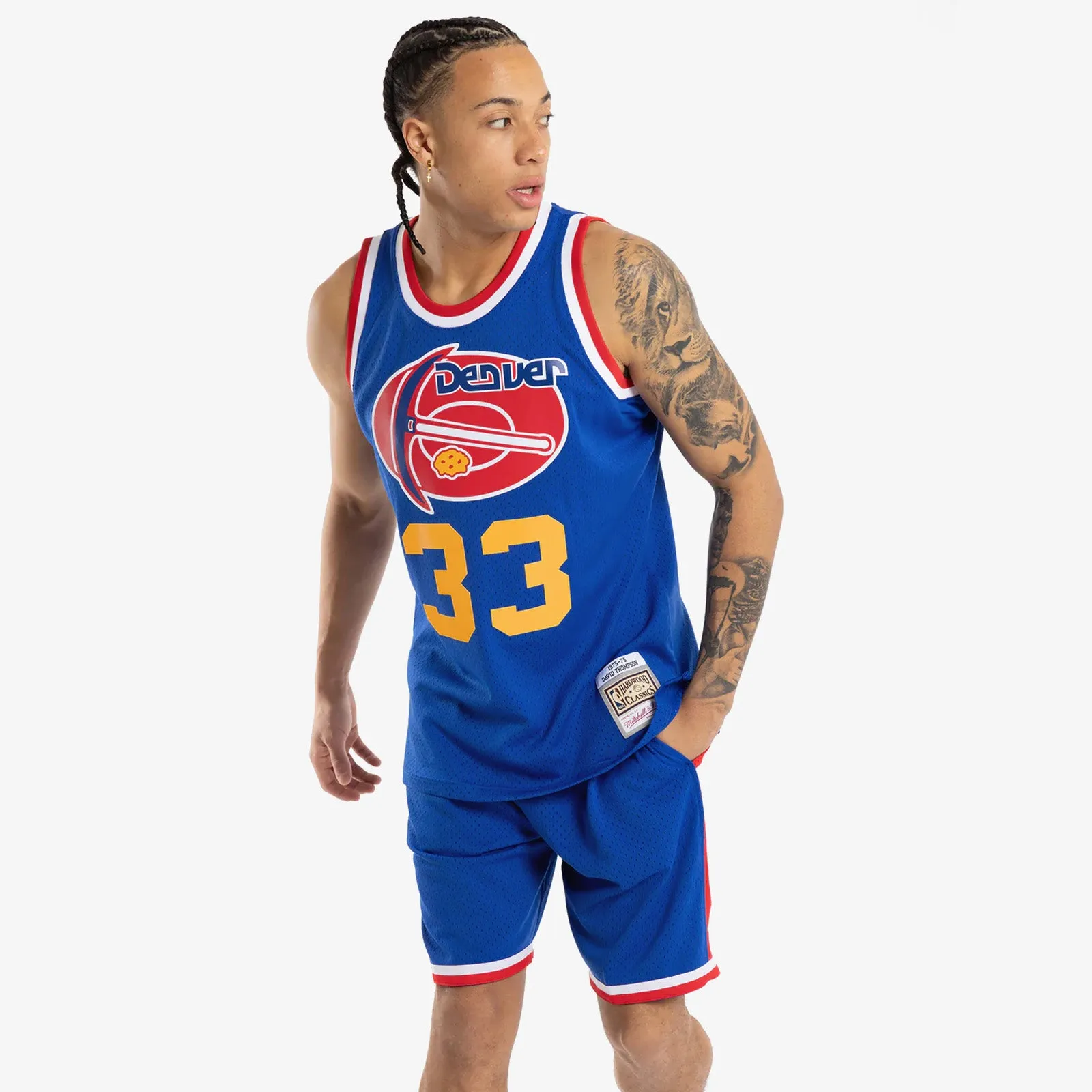 David Thompson Denver Nuggets 75-76 HWC Swingman Jersey - Royal Blue