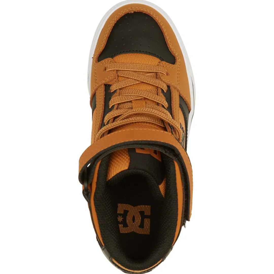 DC Kids Pure High Top EV Shoes - Wheat Black