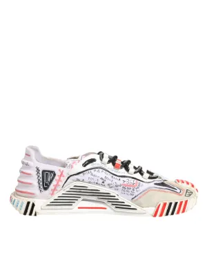 Dolce&Gabbana NS1 Men Multicolor Sneakers Nylon Printed Flat Trainer Shoes EU 42