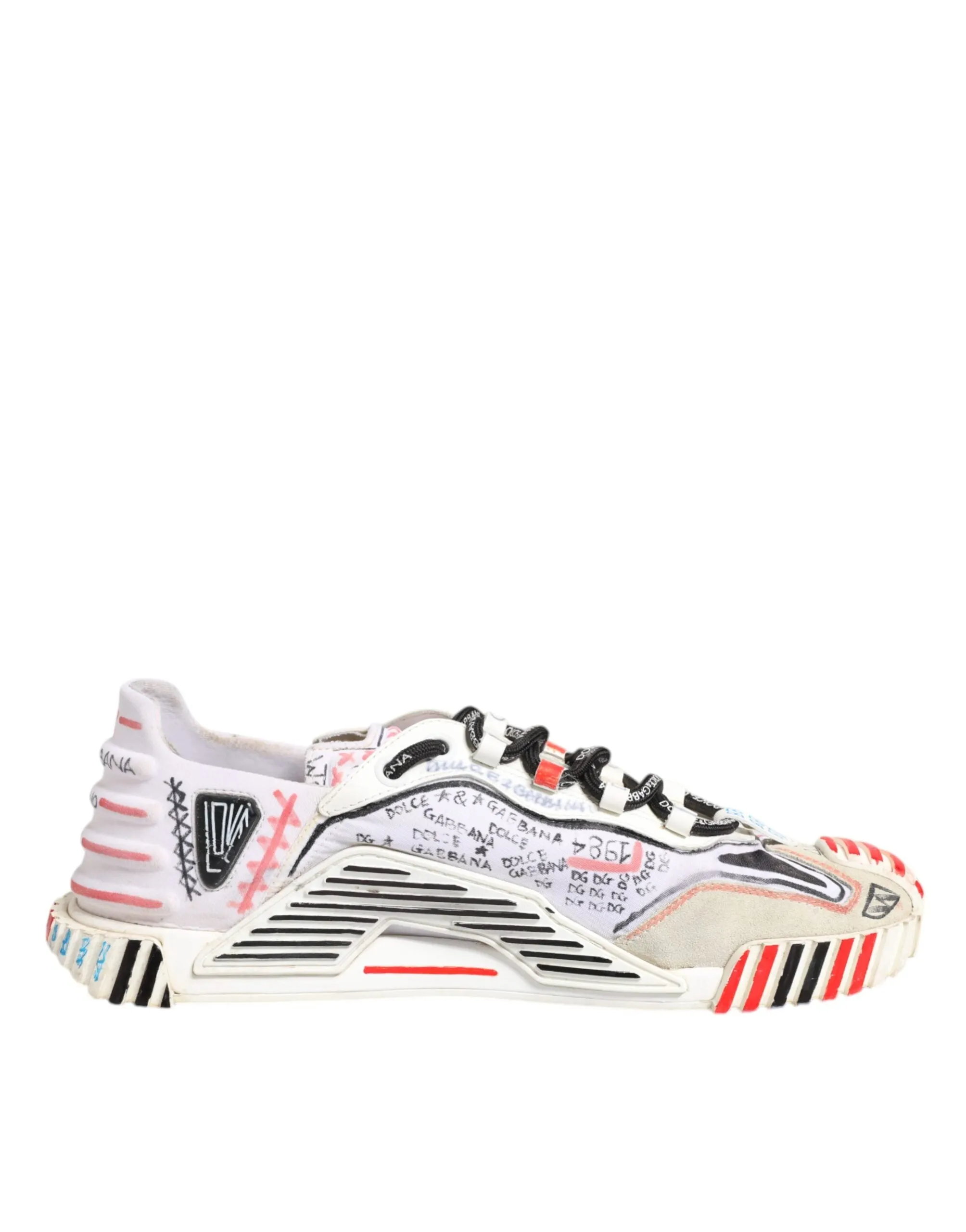 Dolce&Gabbana NS1 Men Multicolor Sneakers Nylon Printed Flat Trainer Shoes EU 42
