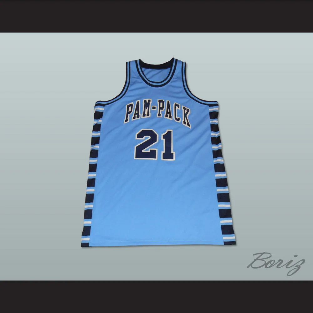 Dominique Wilkins 21 Washington High School Pam-Pack Light Blue Basketball Jersey