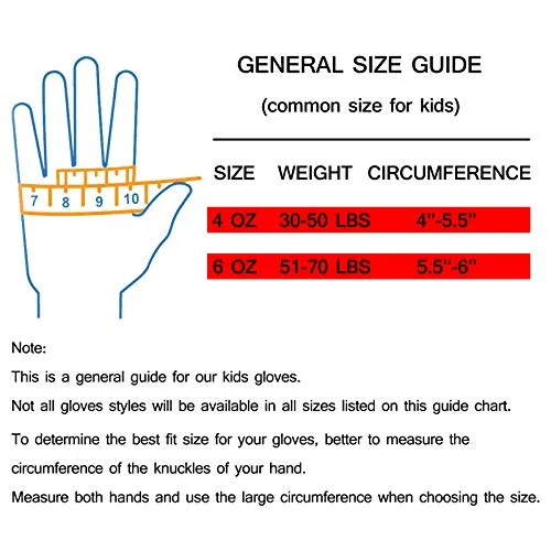 Dtown Kids Boxing Gloves 4oz 6oz Youth Boxing Gloves for Age 3 to 7 Years, Boys and Girls Training Boxing Gloves for Punching Bag, Kickboxing, Muay Thai, MMA
