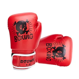 Dtown Kids Boxing Gloves 4oz 6oz Youth Boxing Gloves for Age 3 to 7 Years, Boys and Girls Training Boxing Gloves for Punching Bag, Kickboxing, Muay Thai, MMA