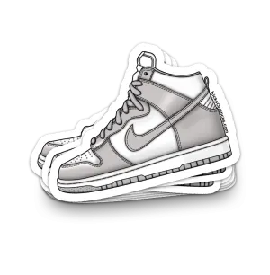 Dunk High "White Vast Grey" Sneaker Sticker