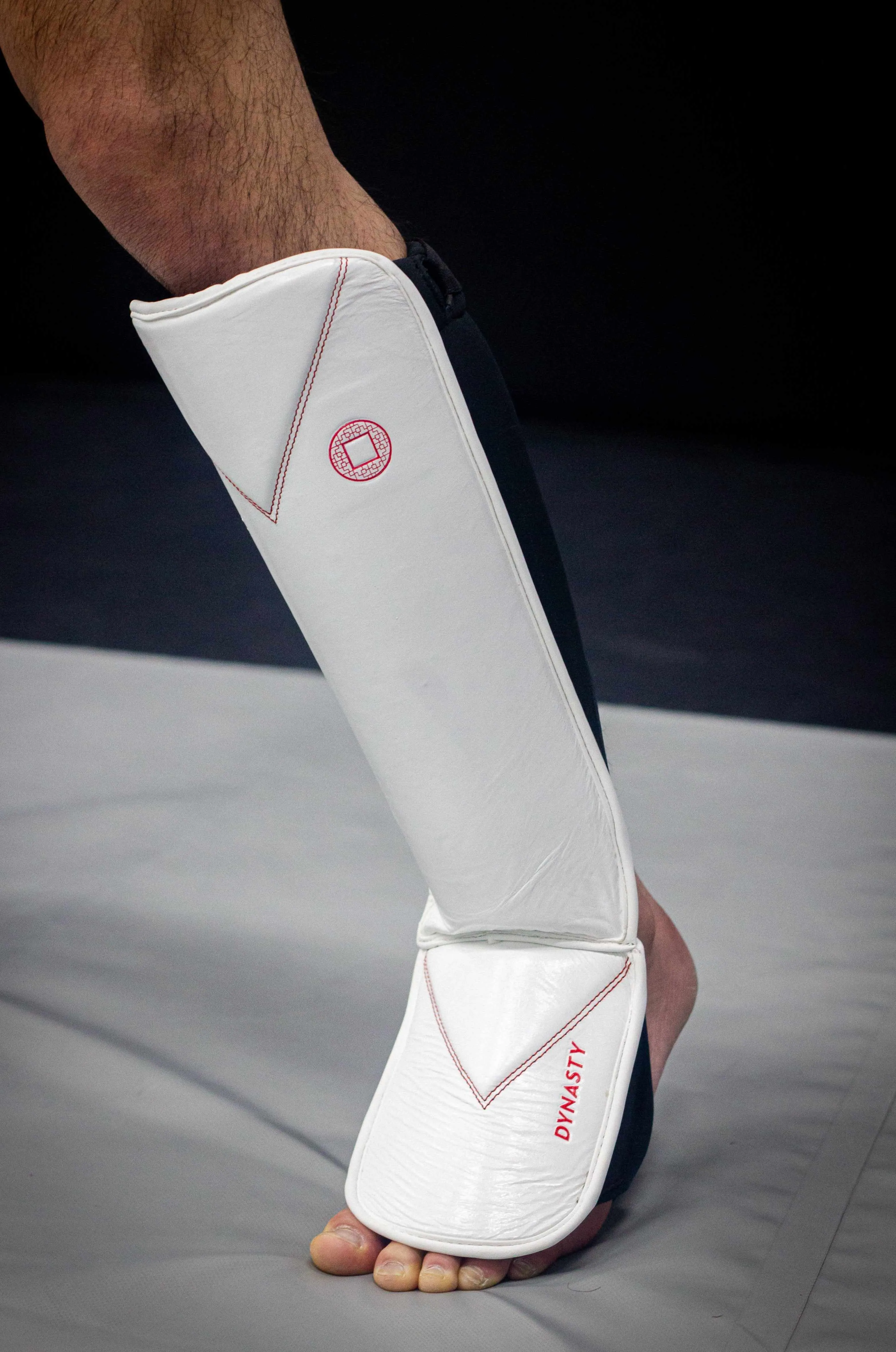 Dynasty Diamond Pro MMA Shin Guards (White / Red)