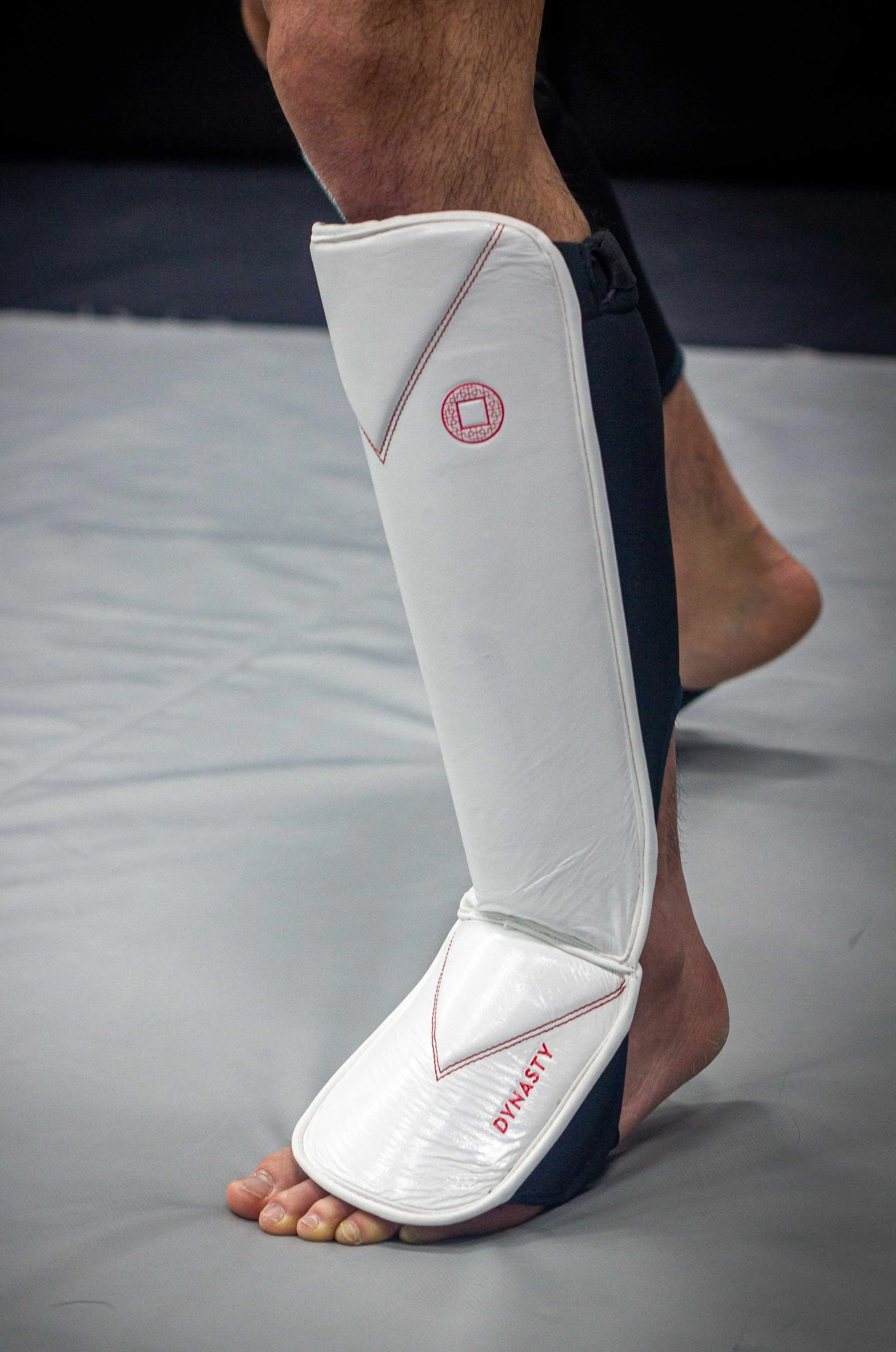 Dynasty Diamond Pro MMA Shin Guards (White / Red)