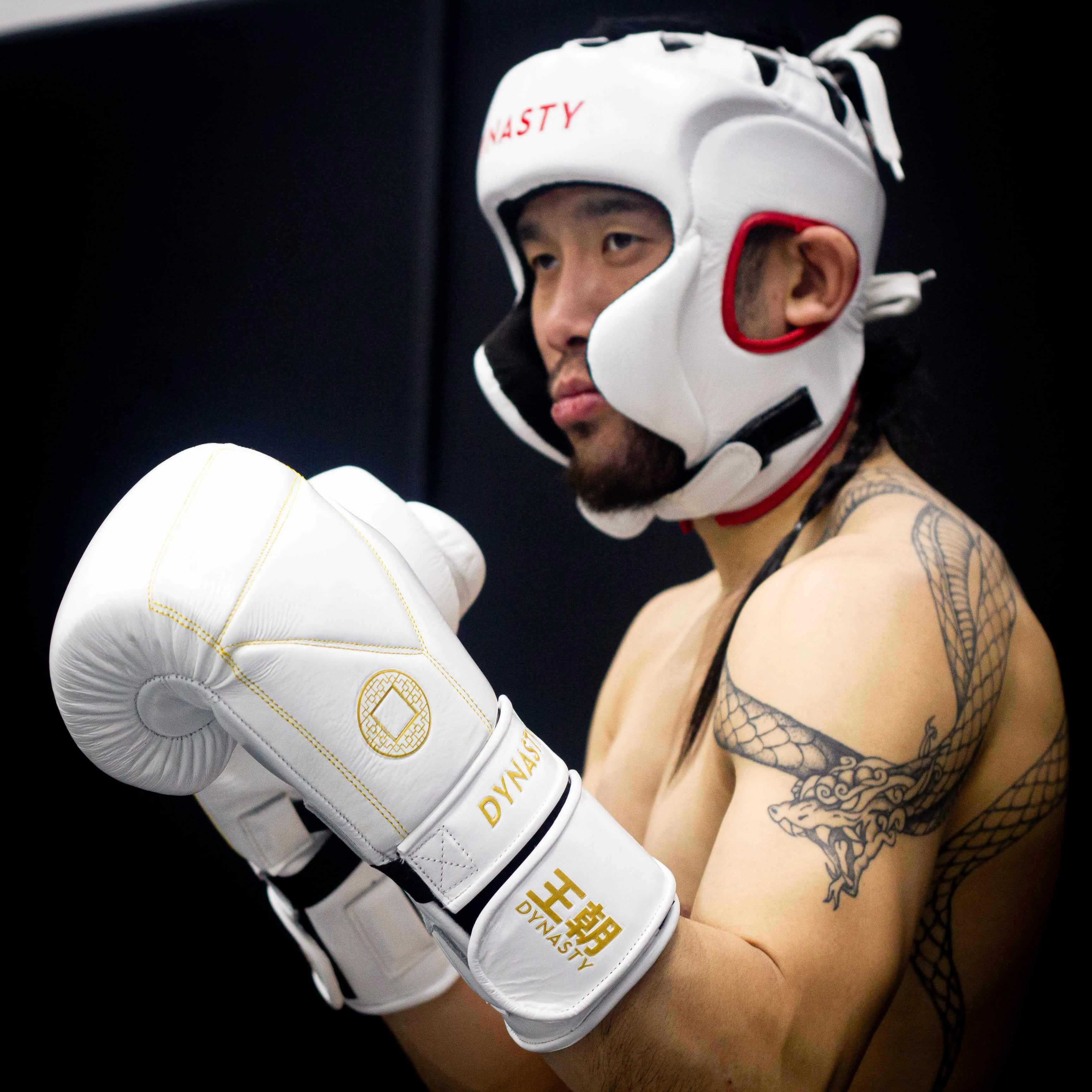 Dynasty Diamond Pro Training Gloves (White / Gold)