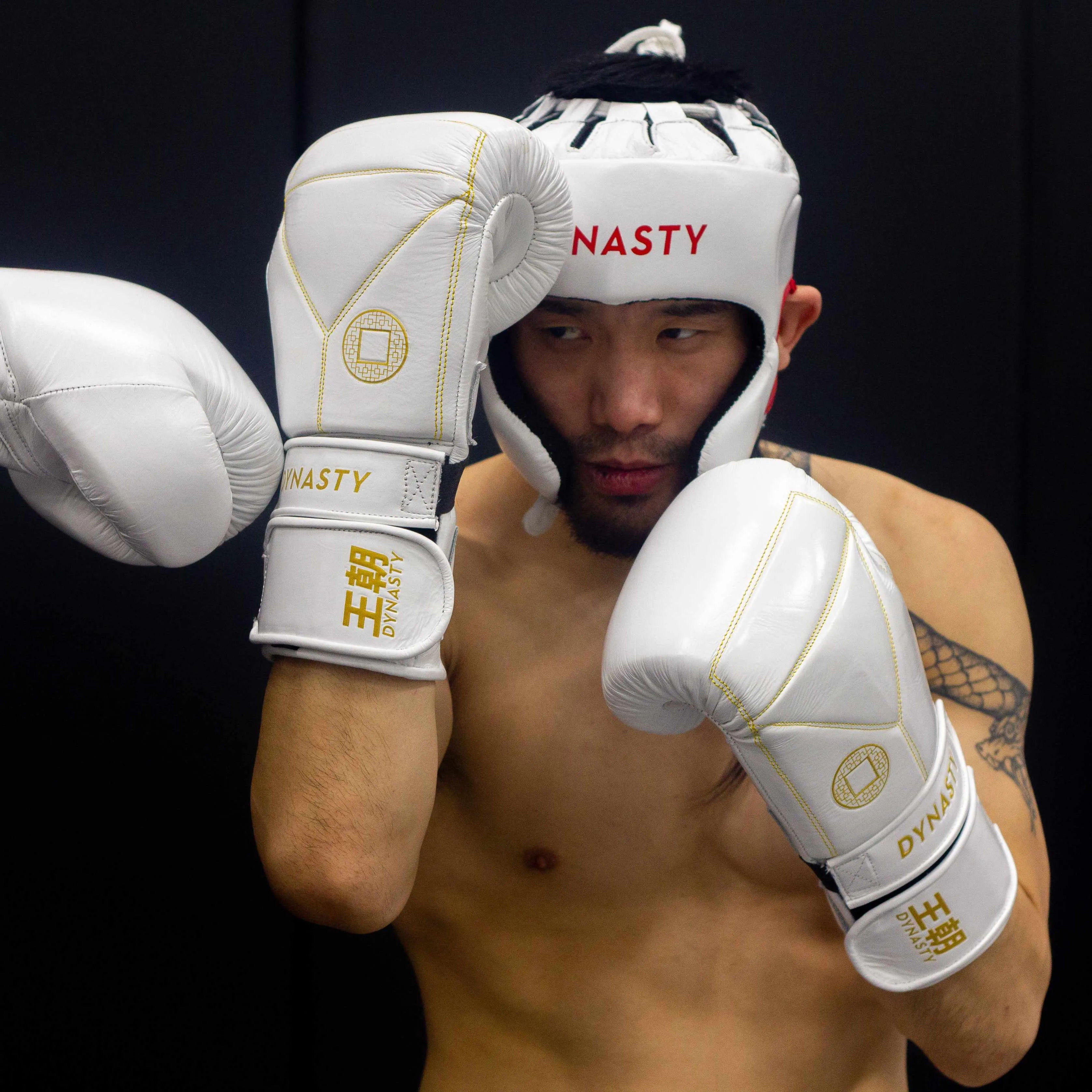 Dynasty Diamond Pro Training Gloves (White / Gold)