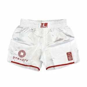 Dynasty Flagship Muay Thai / Sanda Fight Shorts (White)