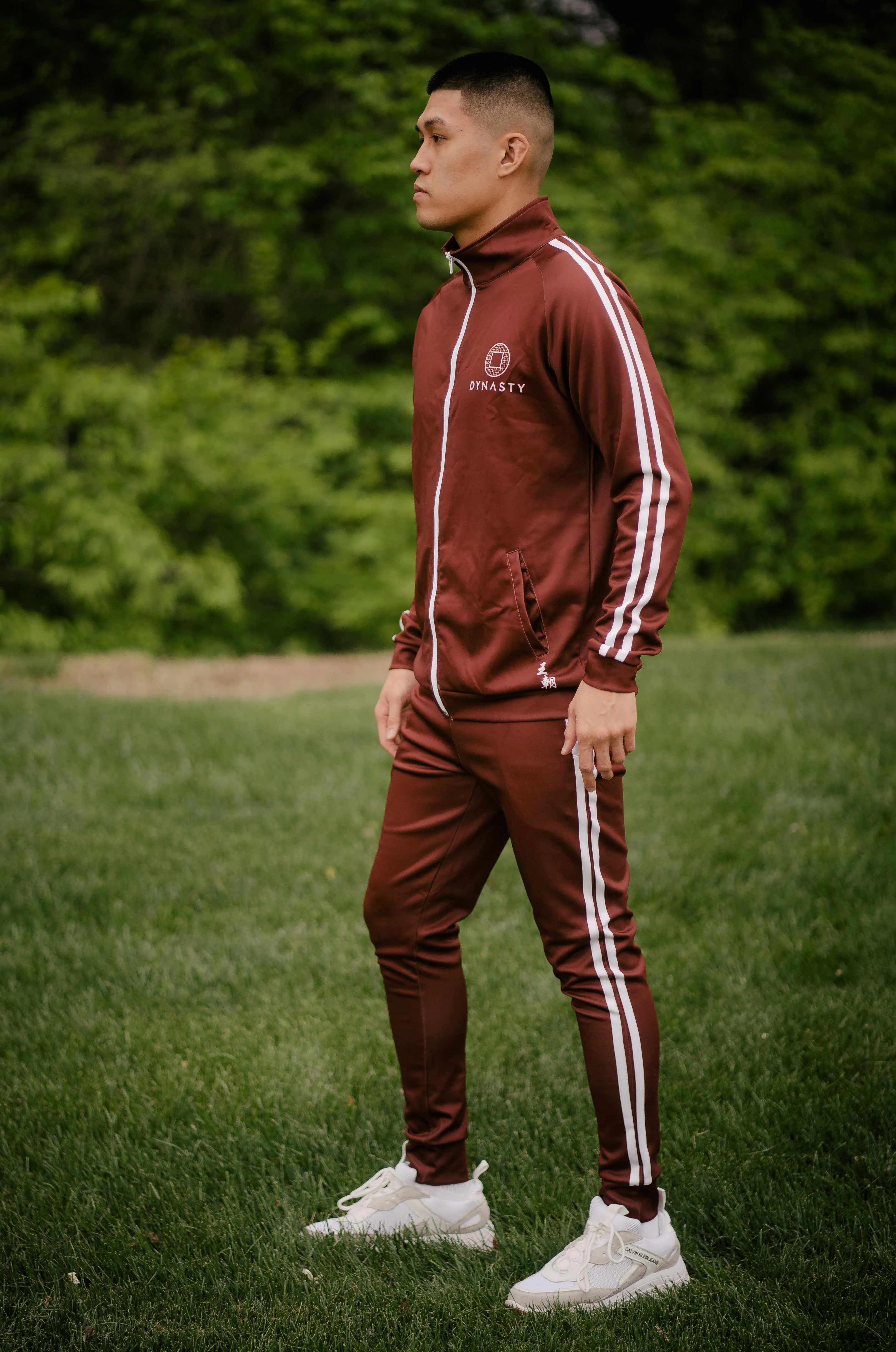 Dynasty Maroon Tracksuit Loungewear Set