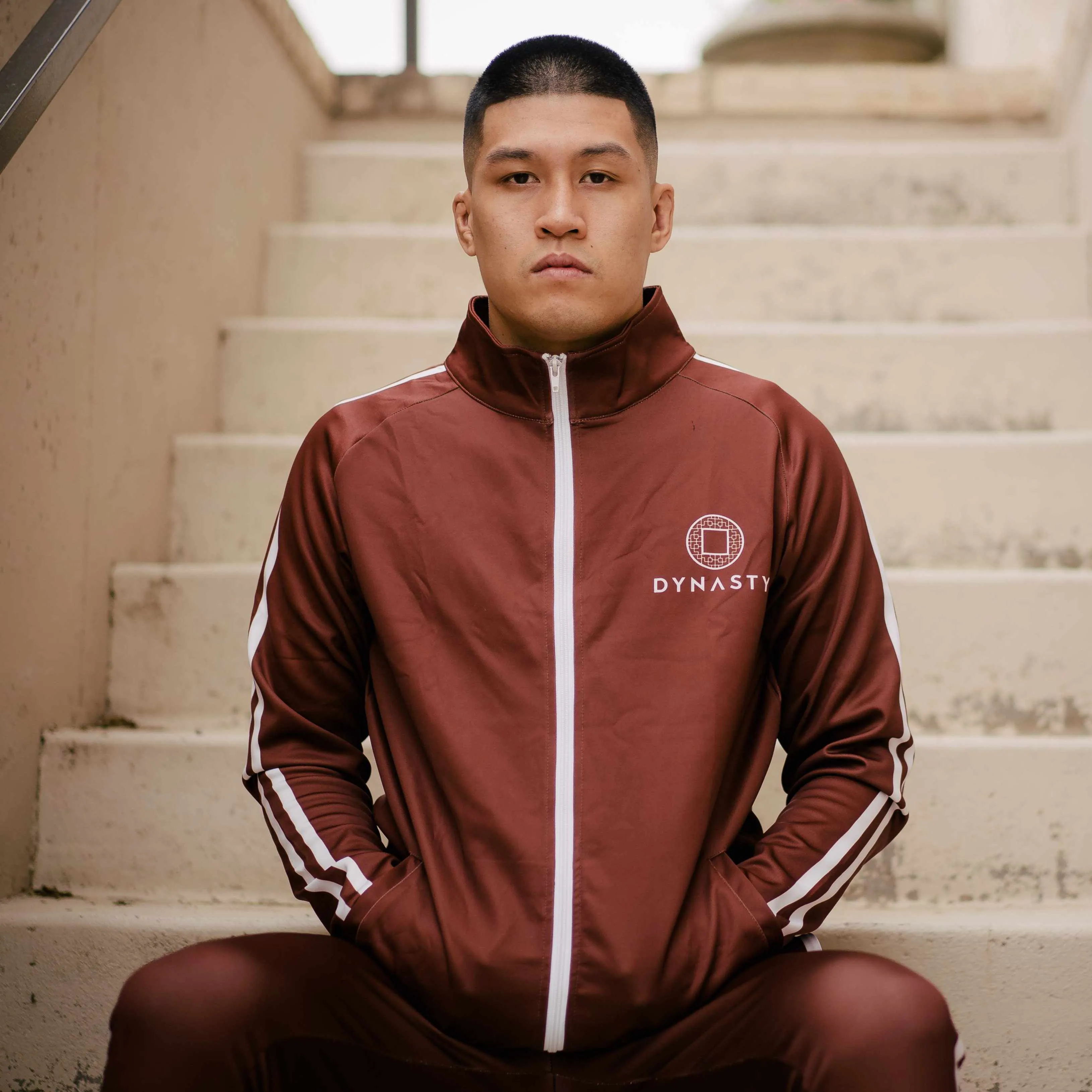 Dynasty Maroon Tracksuit Loungewear Set