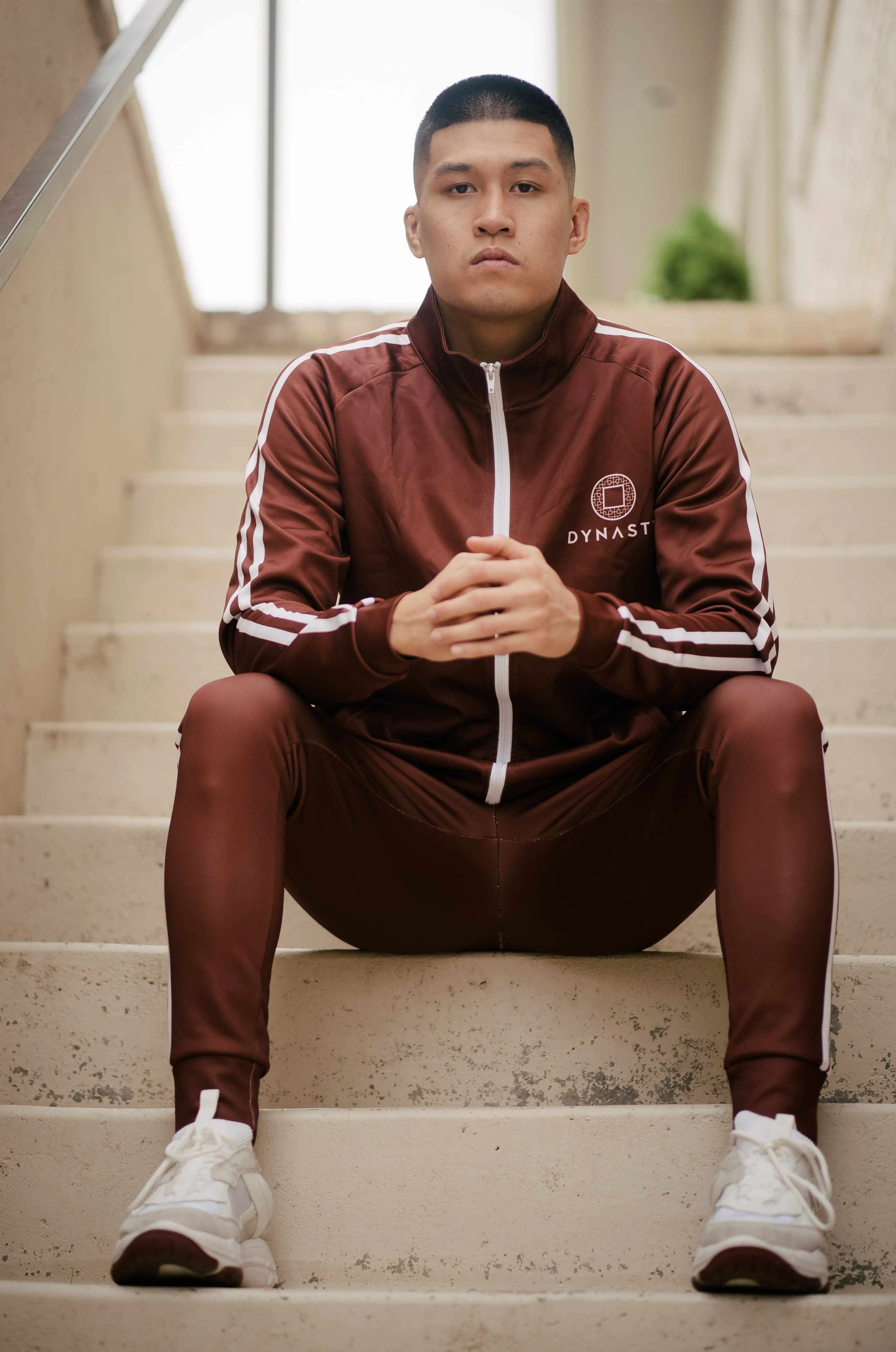 Dynasty Maroon Tracksuit Loungewear Set