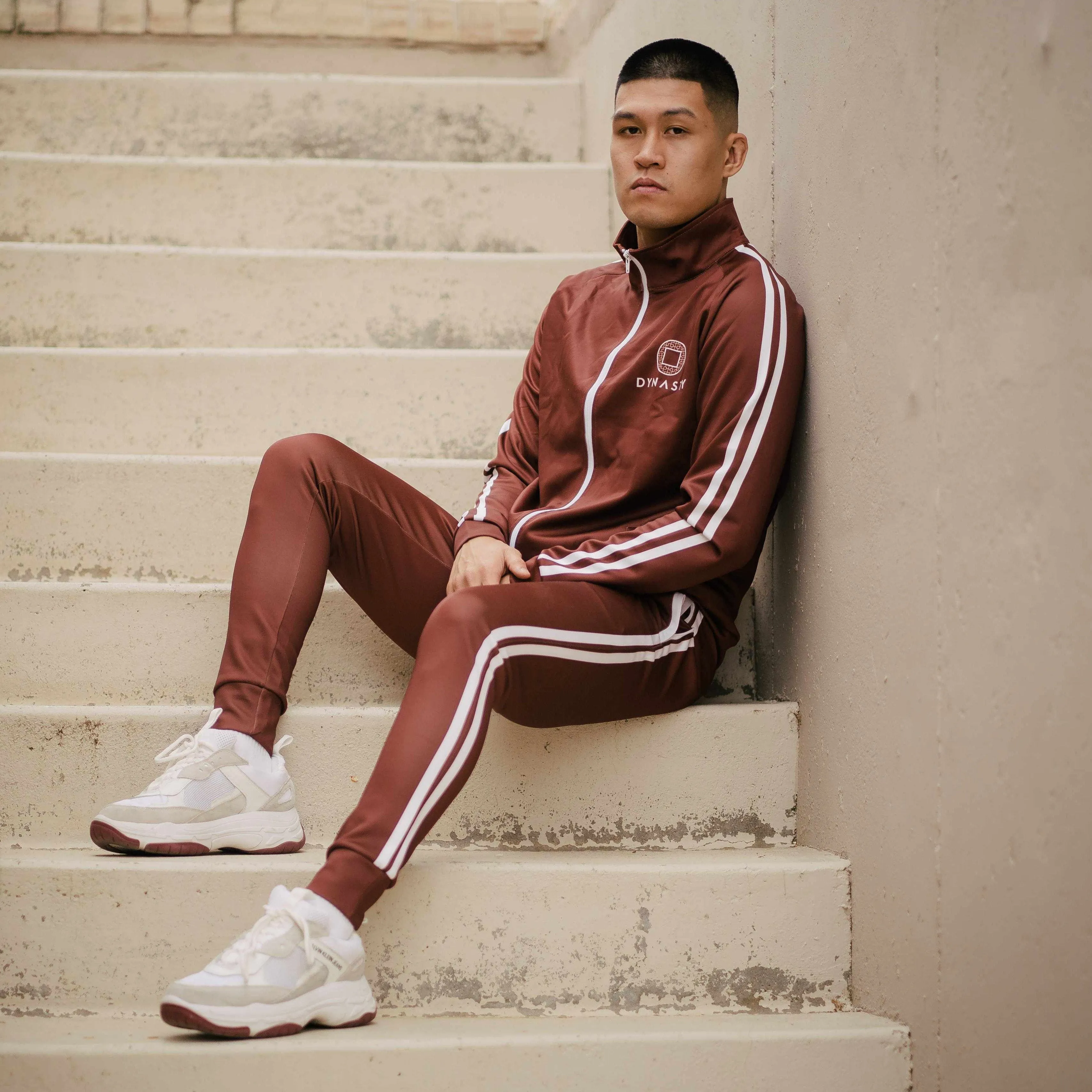 Dynasty Maroon Tracksuit Loungewear Set