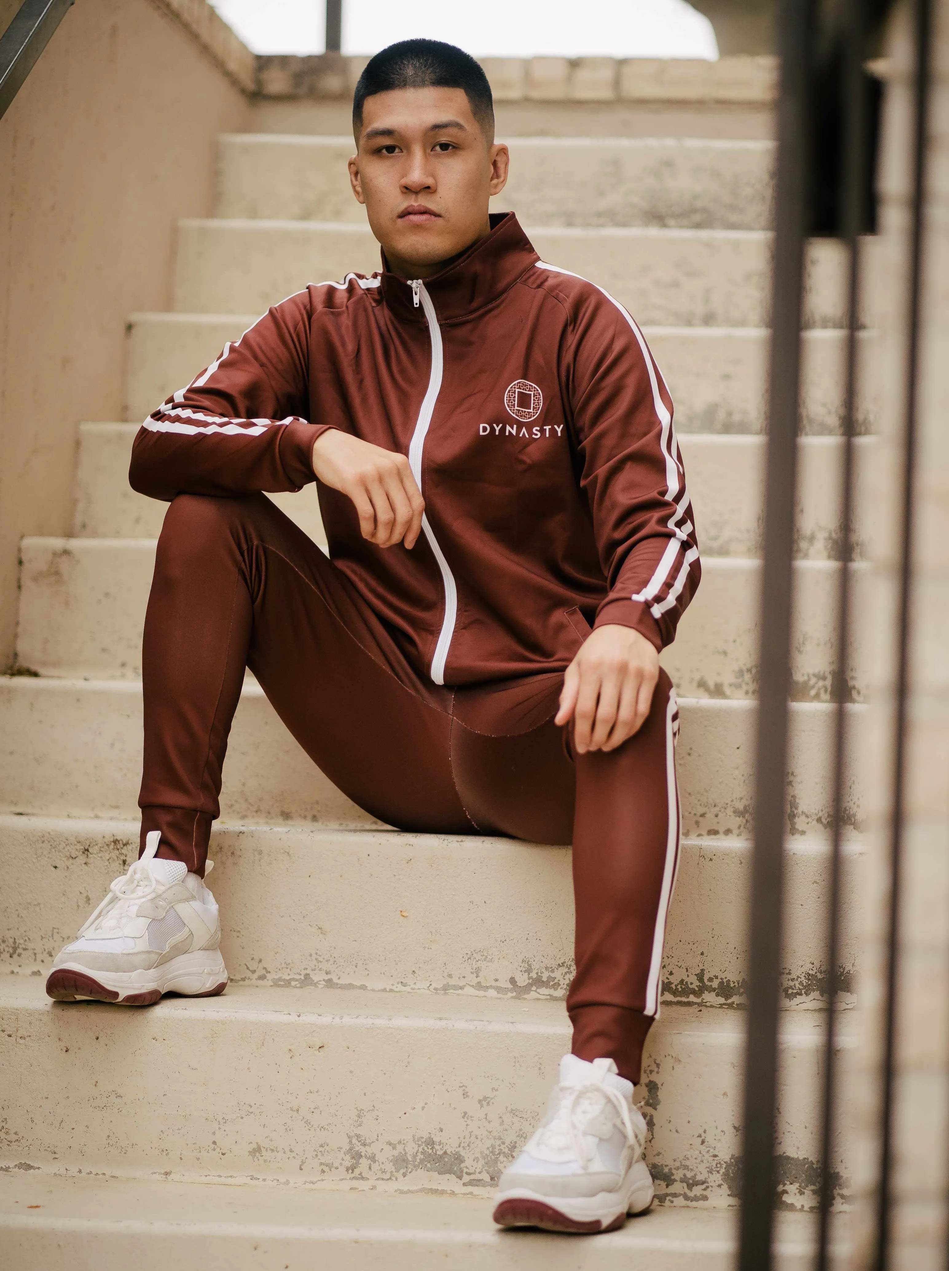 Dynasty Maroon Tracksuit Loungewear Set