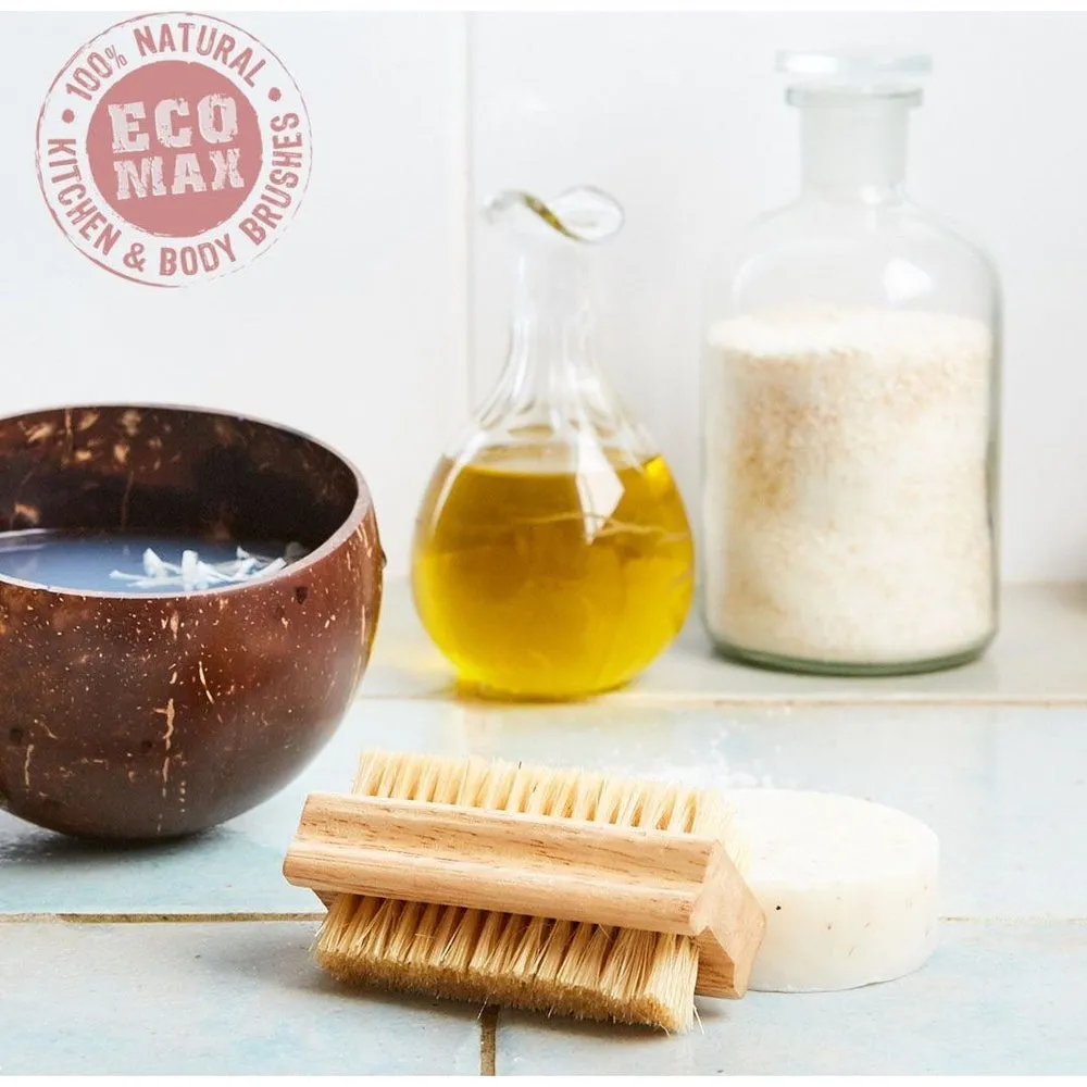Eco Max Nail Brush - Natural Fibre with Wood Handle