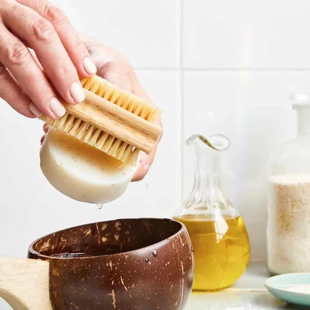 Eco Max Nail Brush - Natural Fibre with Wood Handle