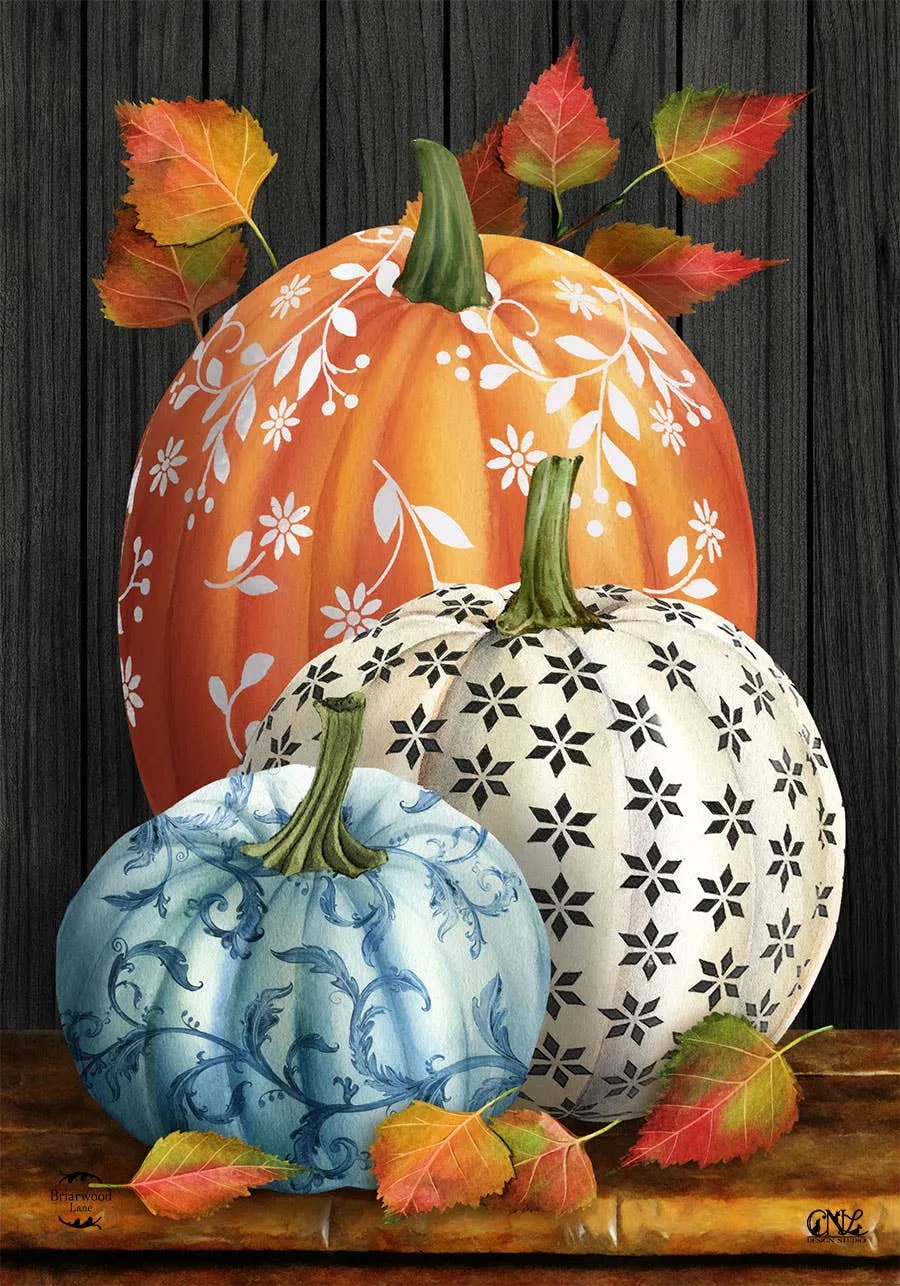 Elegant Pumpkins Garden Flag 12" x 18"