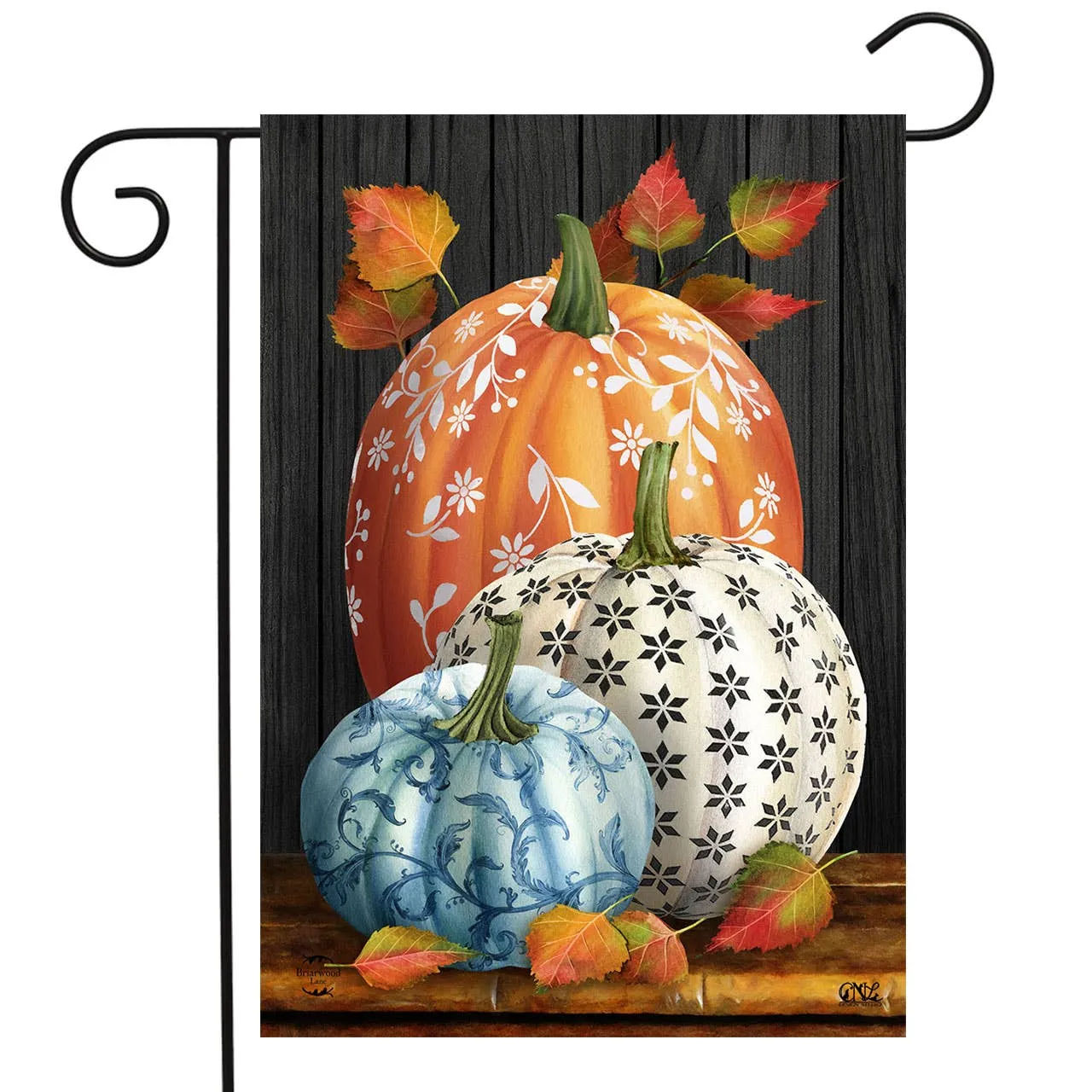 Elegant Pumpkins Garden Flag 12" x 18"