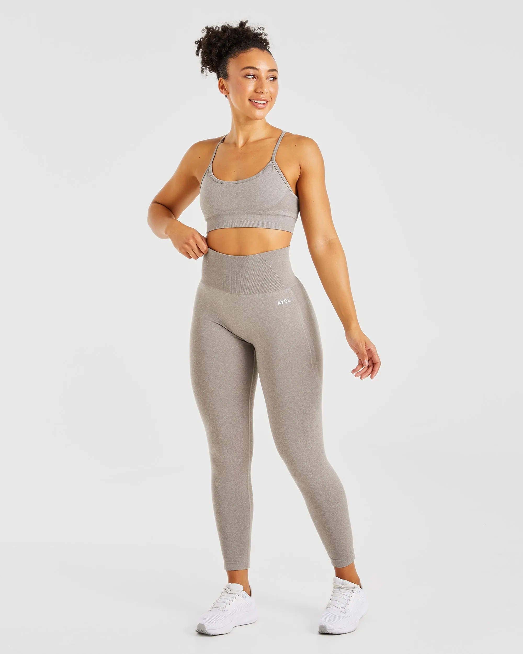 Empower Seamless Sports Bra - Taupe Marl