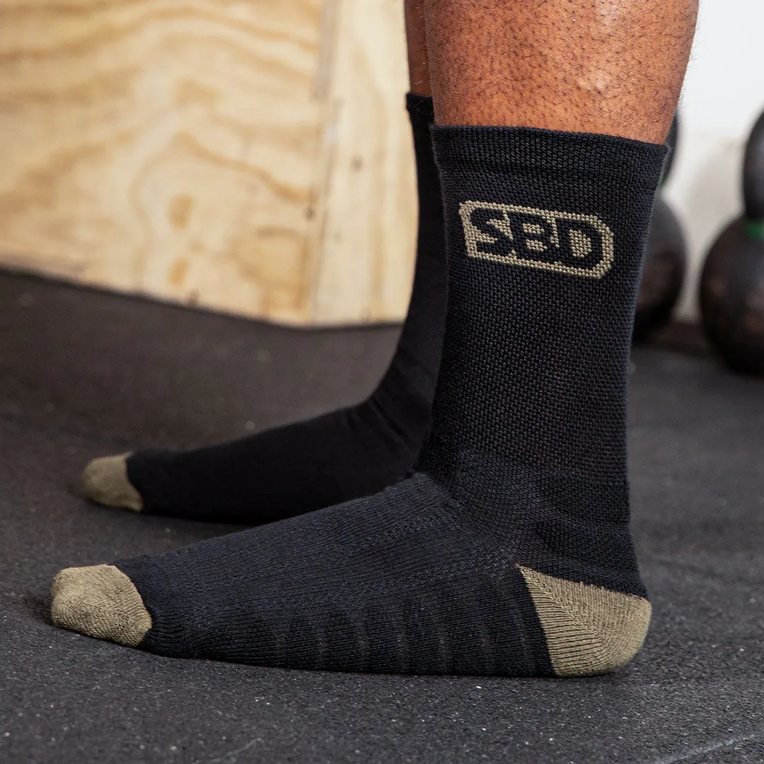 Endure Black Sports Socks