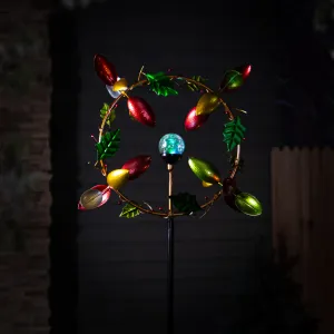 Evergreen Wind,80"H Holly Leaf Wind Spinner,11.81x28.35x80.71 Inches