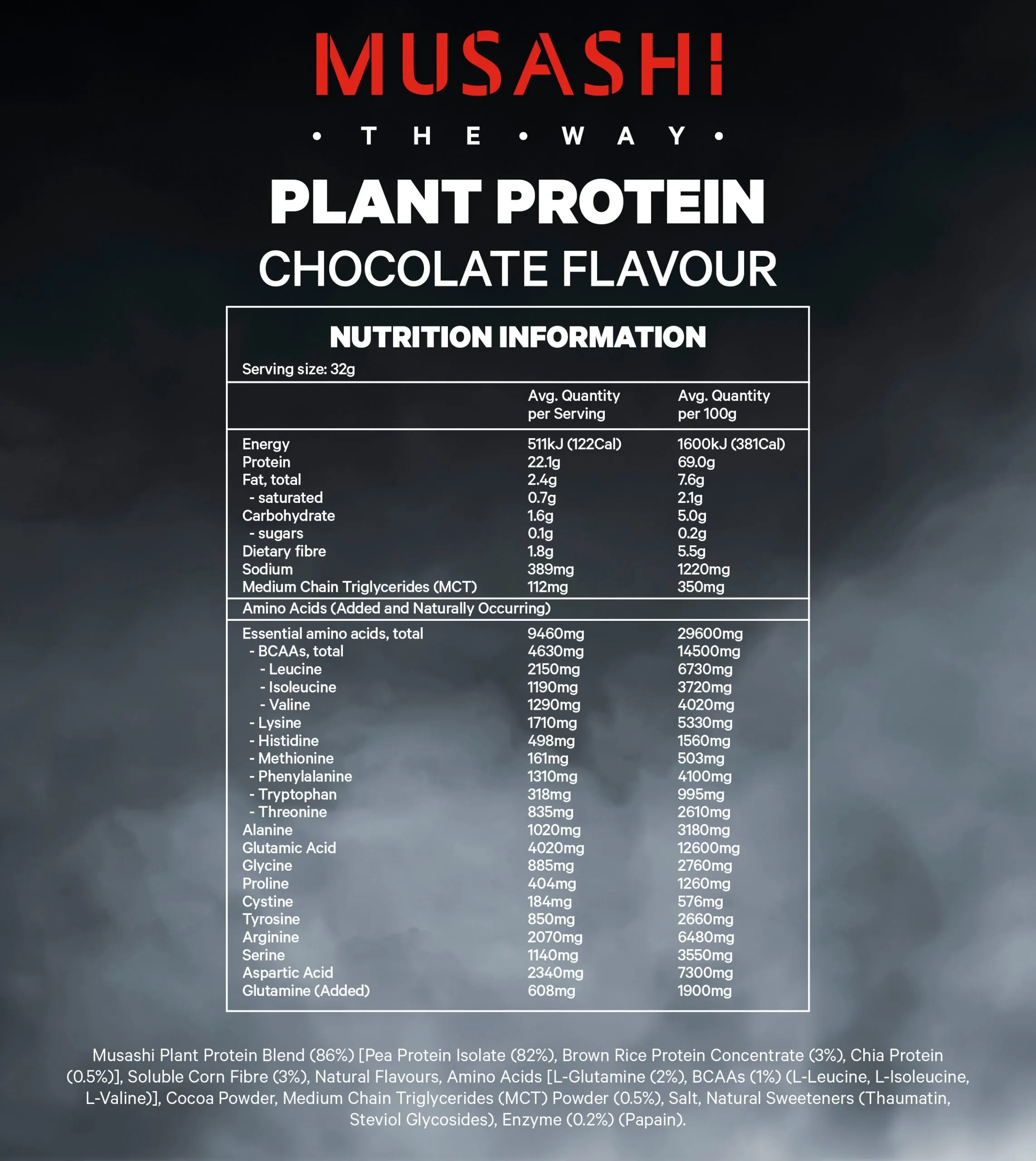 [Expiry: 02/2026] Musashi Plant Protein Chocolate 2kg